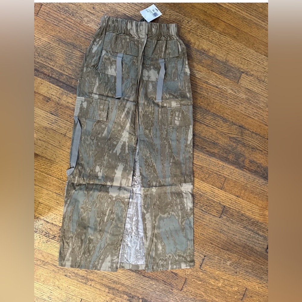 Forever 21 Maxi Skirt Cargo Khaki New Size XS - Picture 3 of 7